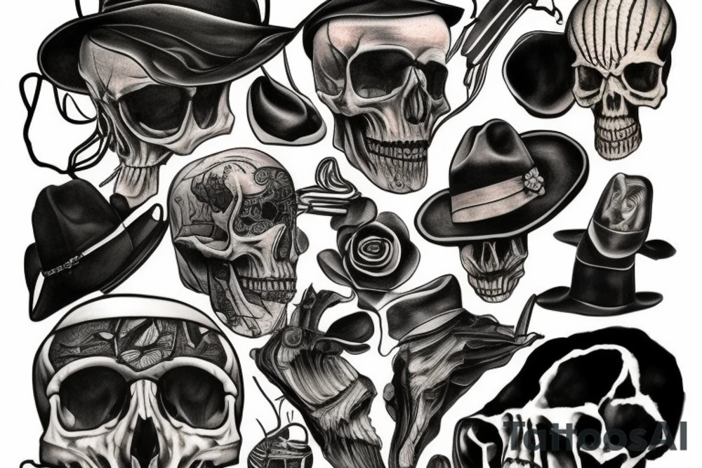 Stevie Ray Vaughn Skull tattoo idea