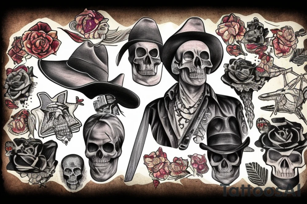 Stevie Ray Vaughn, Skull, Guitar tattoo idea