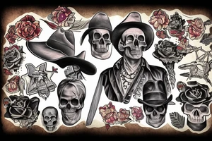 Stevie Ray Vaughn, Skull, Guitar tattoo idea
