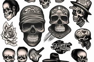 Stevie Ray Vaughn, Skull, Guitar tattoo idea