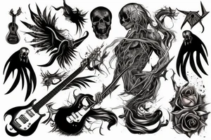 Death Eater, Guitar tattoo idea