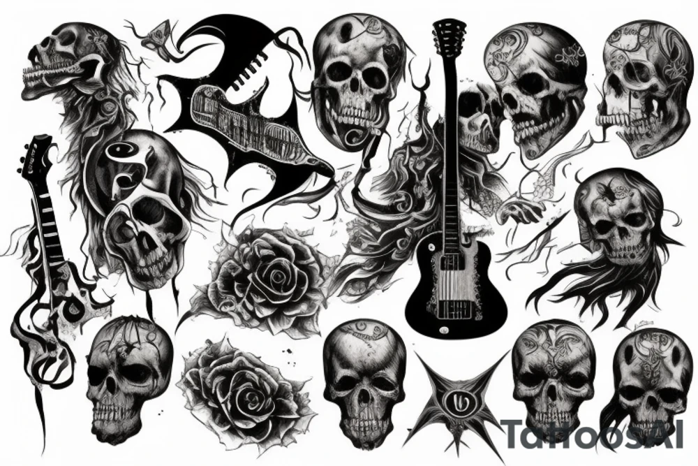 Death Eater, Guitar tattoo idea