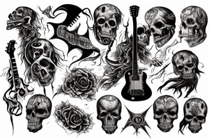 Death Eater, Guitar tattoo idea