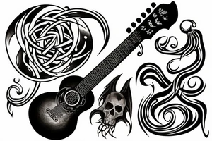 Guitar, Death Eater tattoo idea