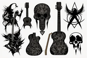 Guitar, Death Eater tattoo idea