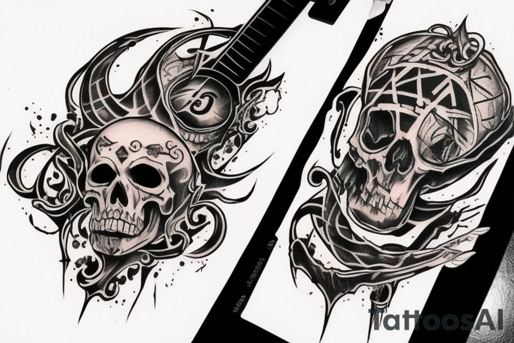 Guitar, Death Eater tattoo idea