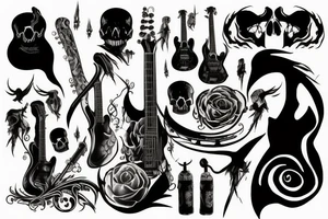 Guitar, Death Eater tattoo idea