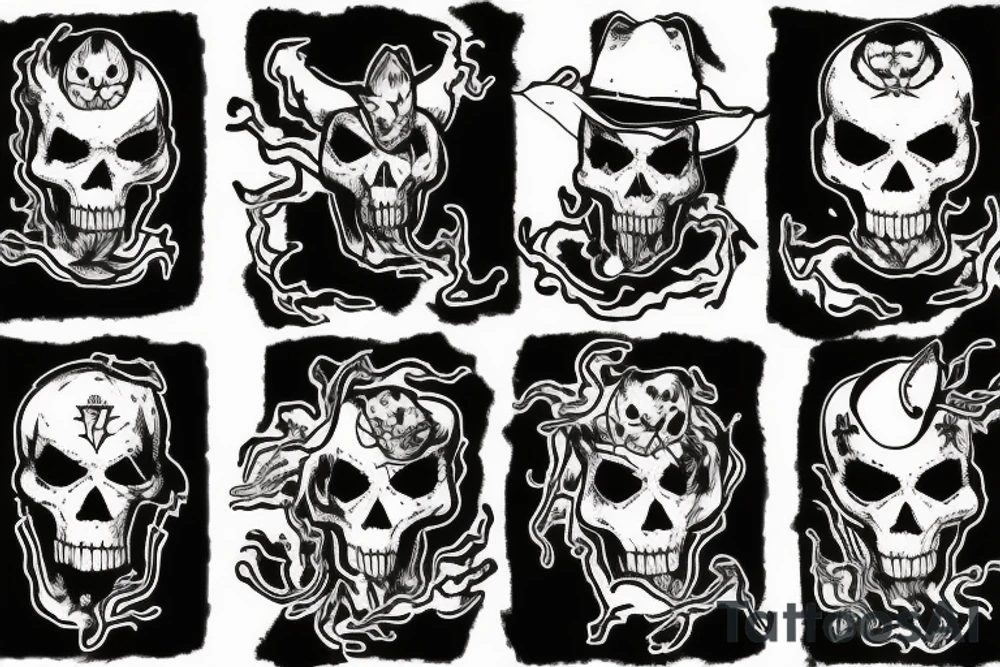 3 dead cowboy ghost riders in the sky tattoo idea