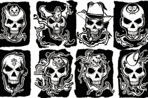 3 dead cowboy ghost riders in the sky tattoo idea