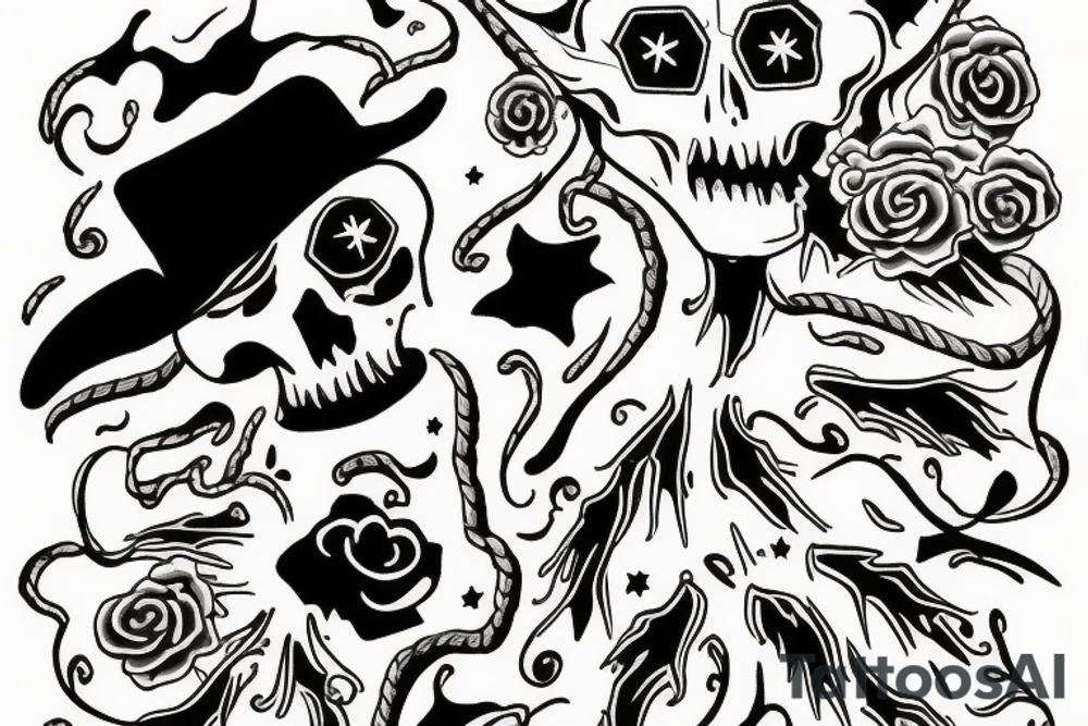 3 dead cowboy ghost in the sky tattoo idea