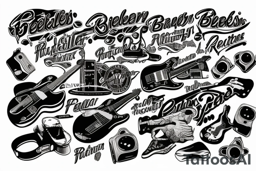 Fender Telecaster Black tattoo idea
