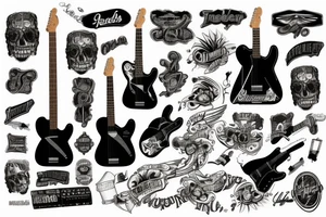 Fender Telecaster Black tattoo idea