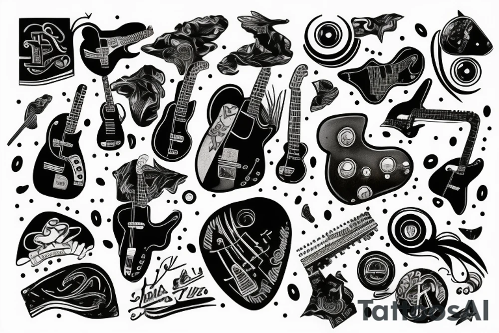 Fender Telecaster Black tattoo idea