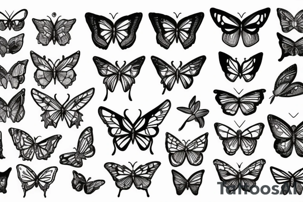 butterfly on fire tattoo idea