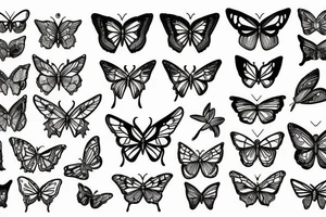 butterfly on fire tattoo idea