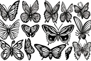 butterfly on fire tattoo idea