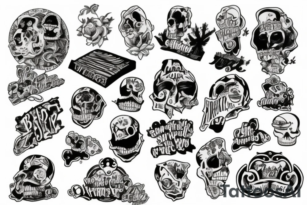 Shelton sitting by gravestone tattoo idea