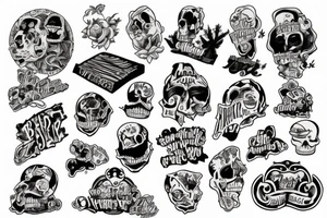 Shelton sitting by gravestone tattoo idea