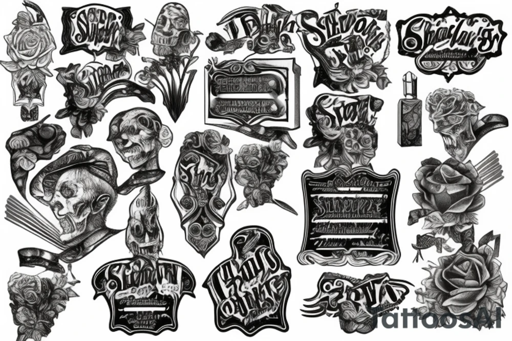 Shelton sitting by gravestone tattoo idea
