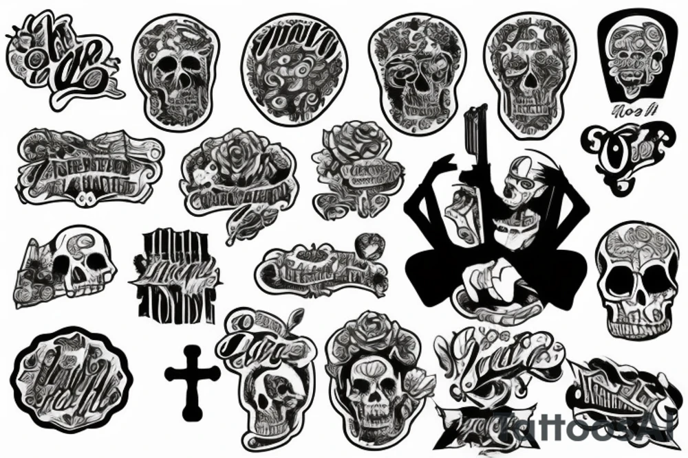 Shelton sitting by gravestone tattoo idea