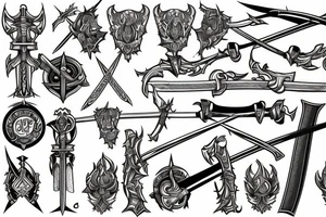 Those who have swords and know how to use them, but choose to keep them sheathed, shall inherit the world. tattoo idea