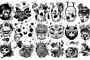 Peaceful monster tattoo idea