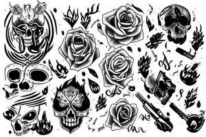 Peaceful killer tattoo idea