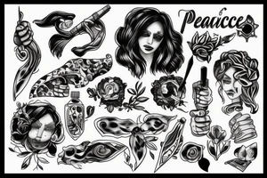 Peaceful killer tattoo idea