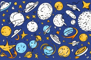 Playing the blues in space tattoo idea
