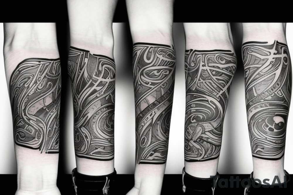 Playing the blues sleeve tattoo idea