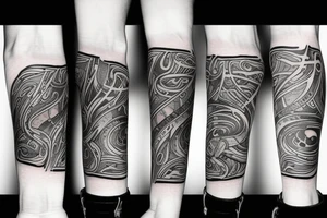 Playing the blues sleeve tattoo idea
