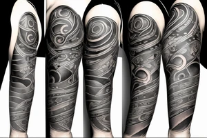 Playing the blues sleeve tattoo idea