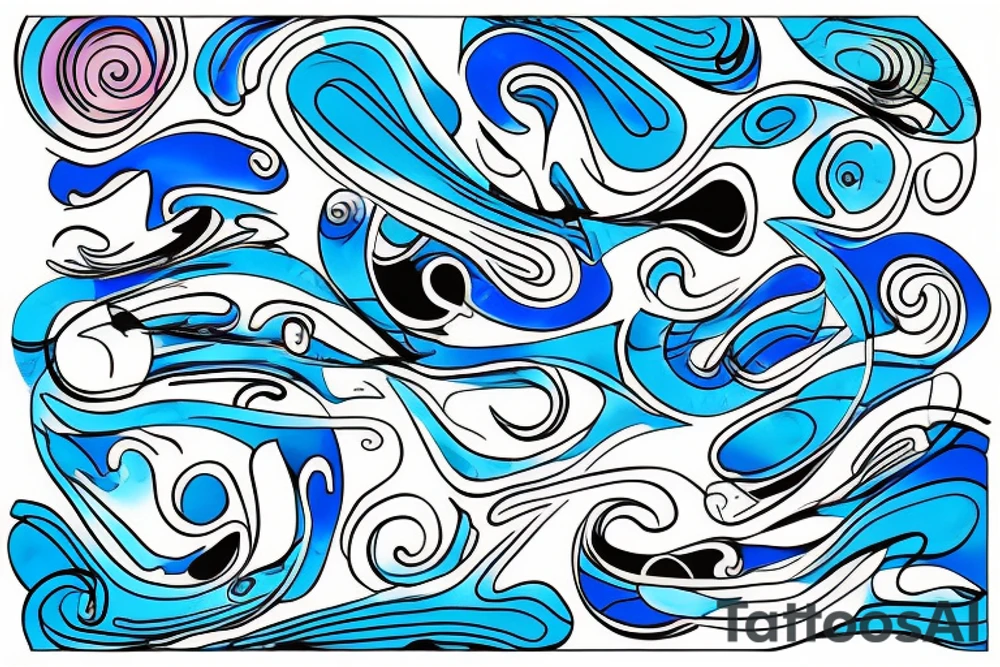 Playing the blues in the ocean tattoo idea