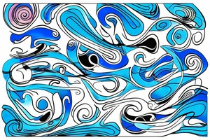 Playing the blues in the ocean tattoo idea