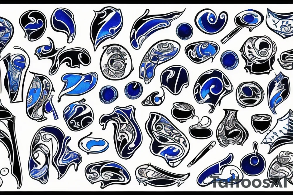 Playing the blues tattoo idea
