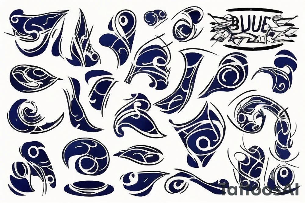 Playing the blues sleeve tattoo idea