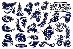 Playing the blues sleeve tattoo idea
