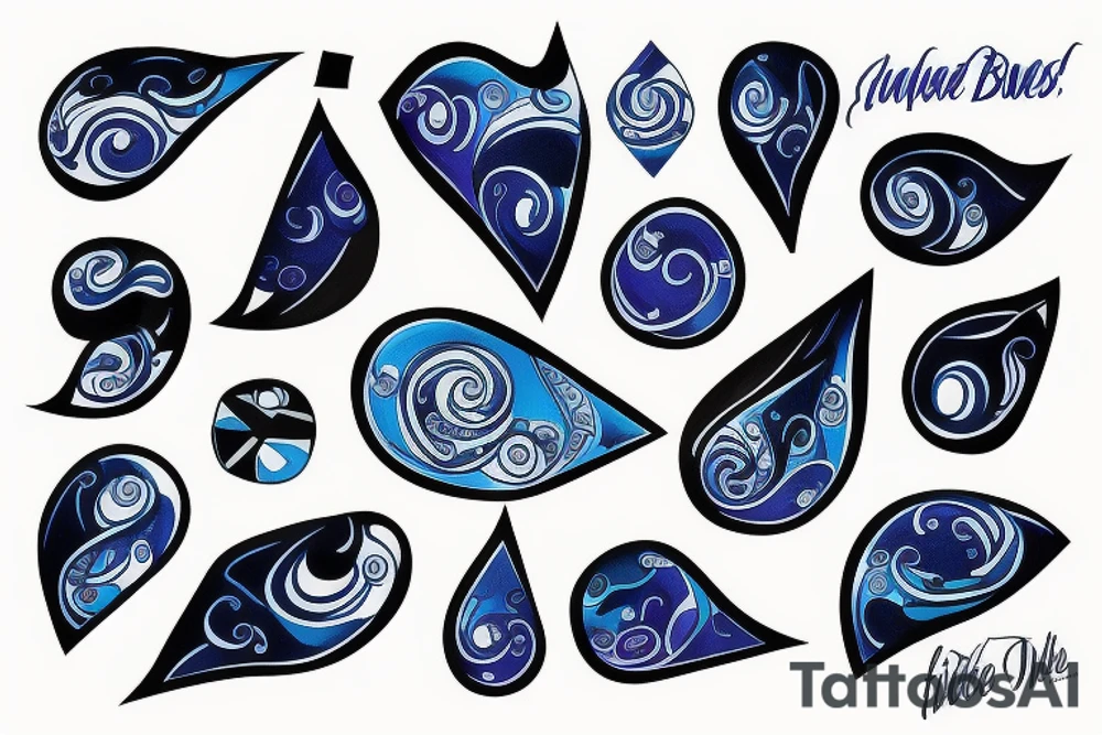 Playing the blues sleeve tattoo idea