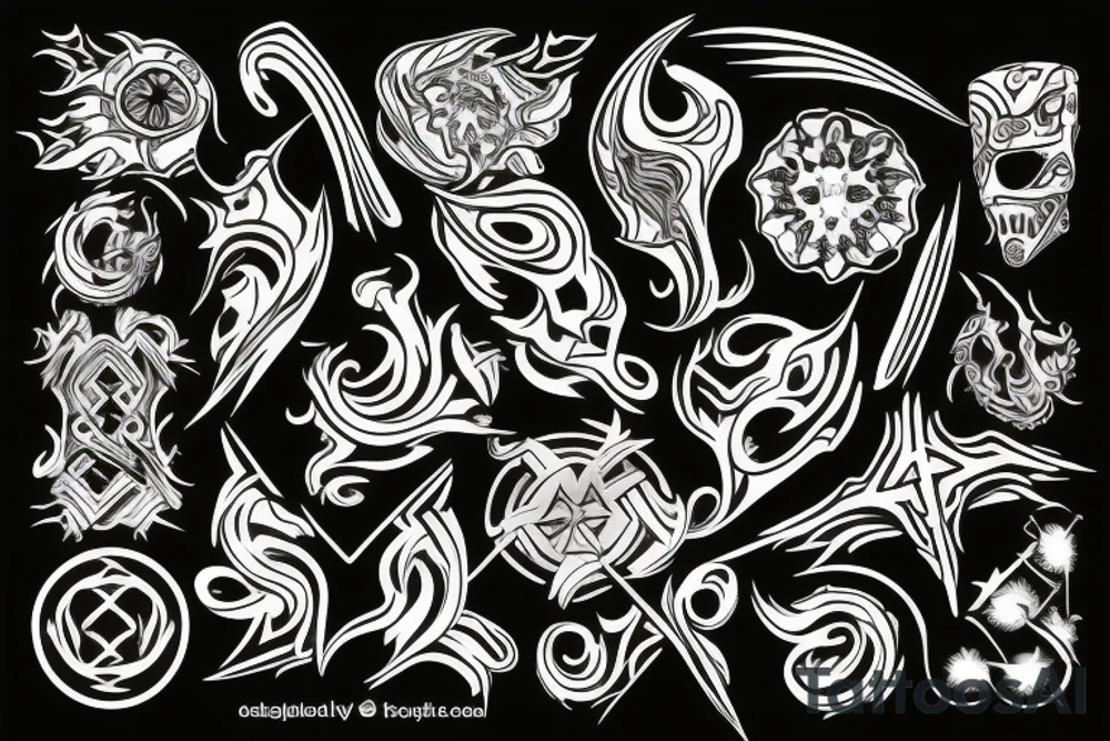 Playing metal tattoo idea