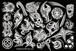 Playing metal tattoo idea