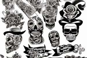 Cinco de mayo full sleeve tattoo idea