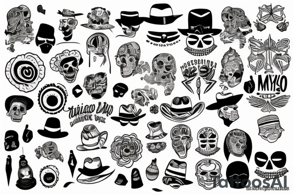 Cinco de mayo full sleeve tattoo idea