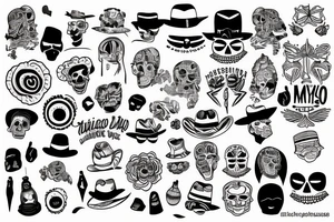 Cinco de mayo full sleeve tattoo idea