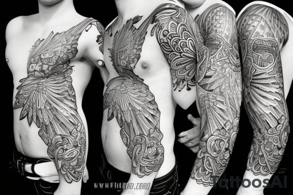 Cinco de mayo tattoo and full sleeve mexican themed tattoo idea