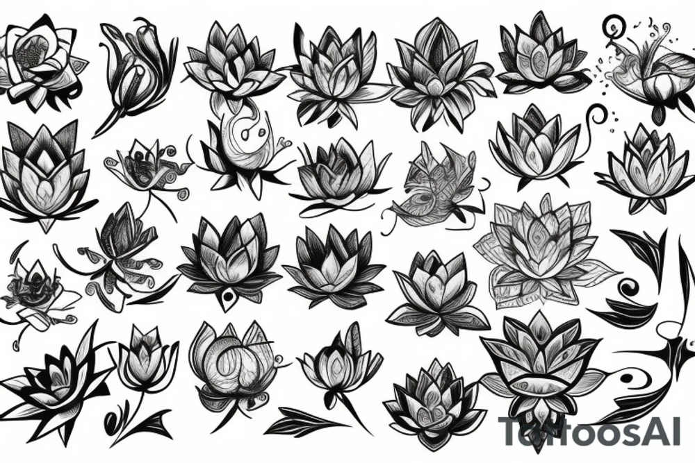 Inverse Lotus tattoo idea