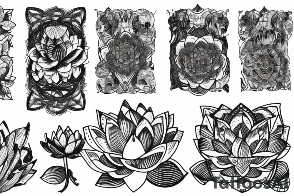 Inverse Lotus tattoo idea