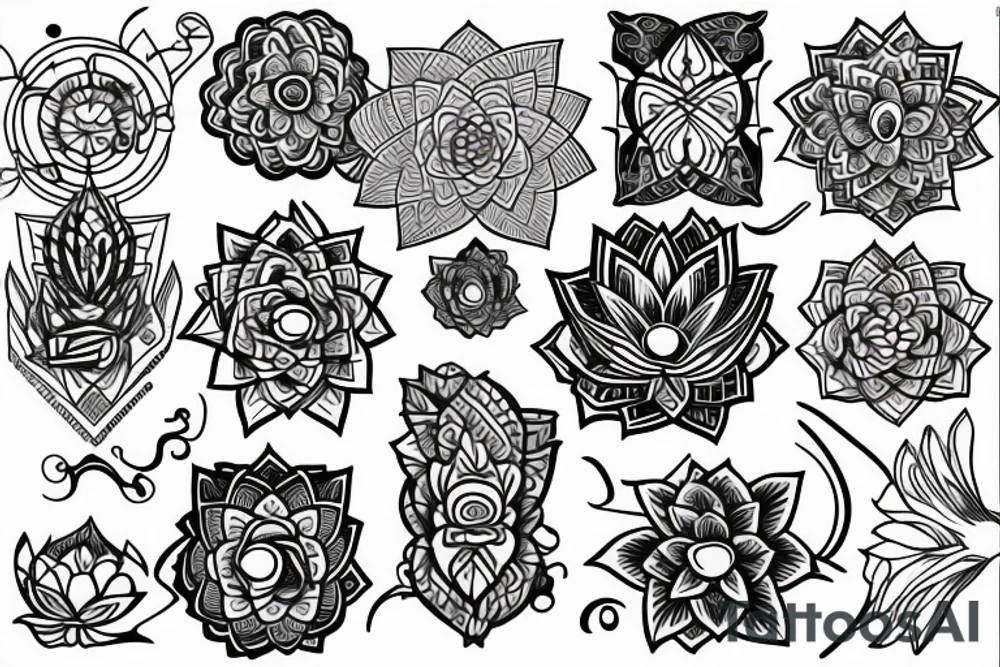 Inverse Lotus tattoo idea