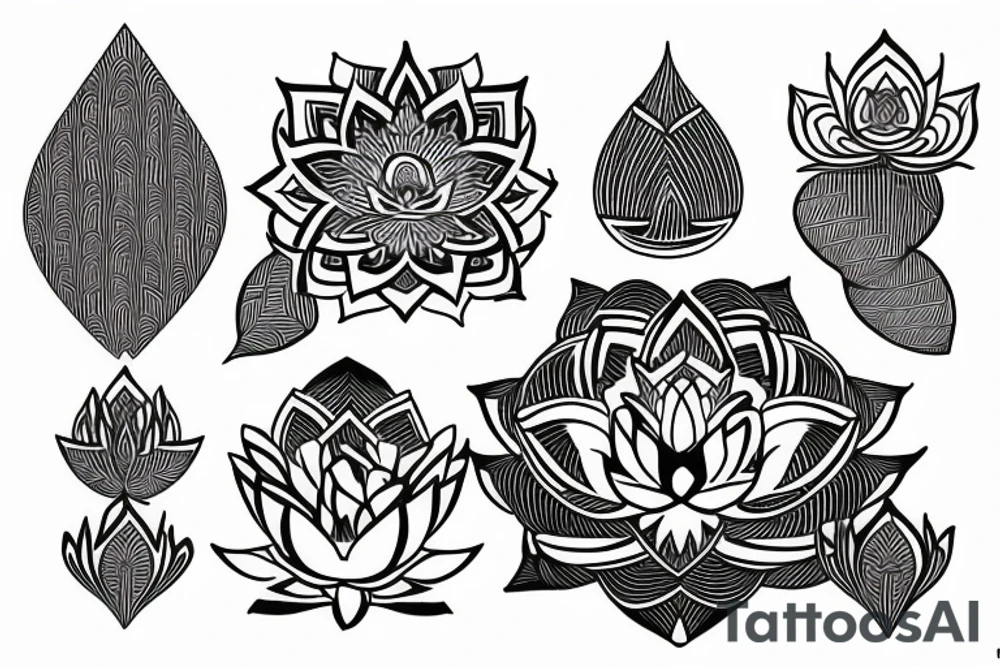 Lotus geometry tattoo idea