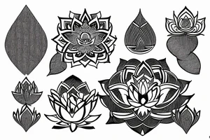 Lotus geometry tattoo idea