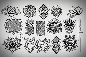 Lotus geometry tattoo idea